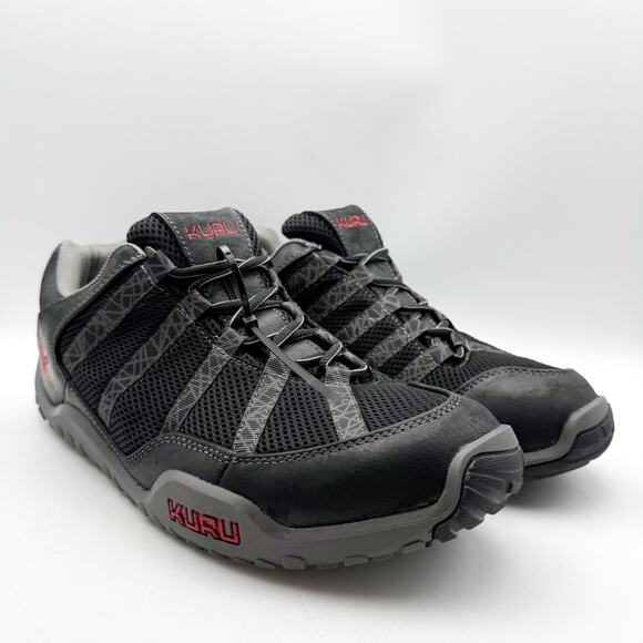 Kuru Mens Chicane Low Hiking Sneakers US 11.5 Wide EU 45 Black Red GUC main image 11